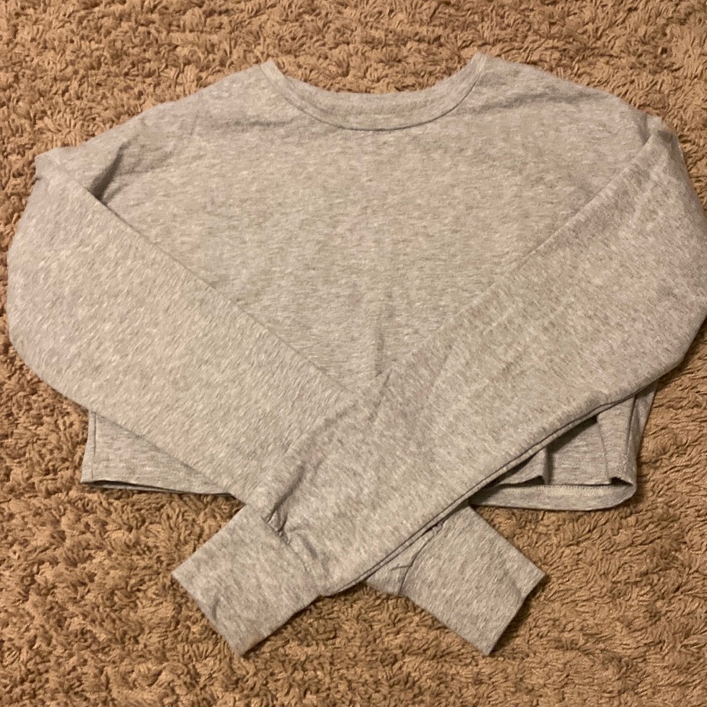 cropped crew neck